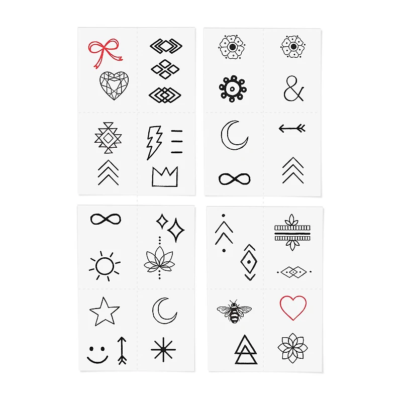 Inked By Dani Finger Tats Temporary Tattoo Pack
