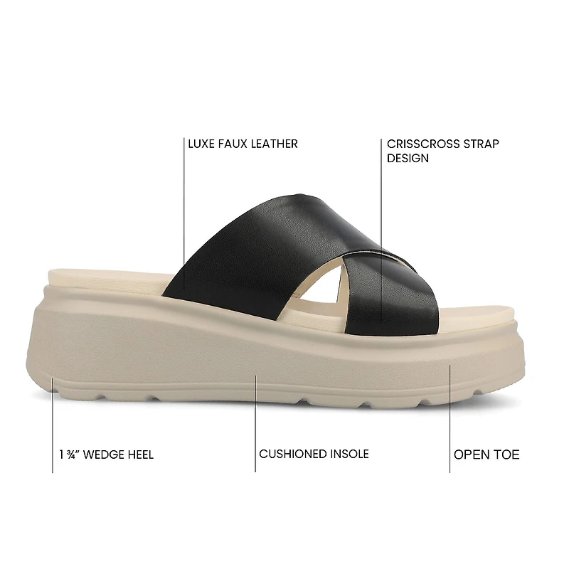 Journee Collection Womens Cathie Slide Sandals