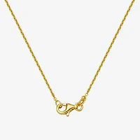 Womens Gemstone 18K Gold Over Silver Circle Pendant Necklace