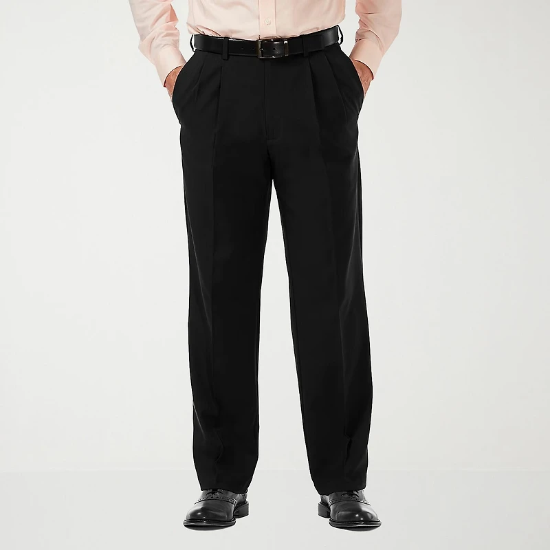 Haggar Cool 18 Pro Mens Classic Fit Pleated Pant