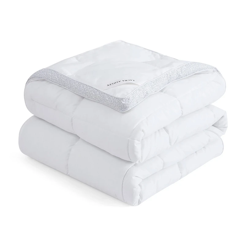 Laura Ashley All Seasons Down Alternative Comforter With Printed Gusset
