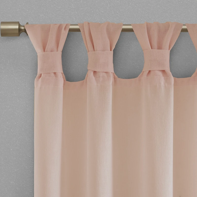 Madison Park Florah Tab Top Sheer Single Curtain Panel