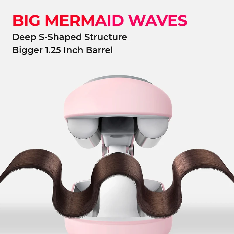 TYMO Rovy 9 Temp Settings 1.1" Wave Curling Iron