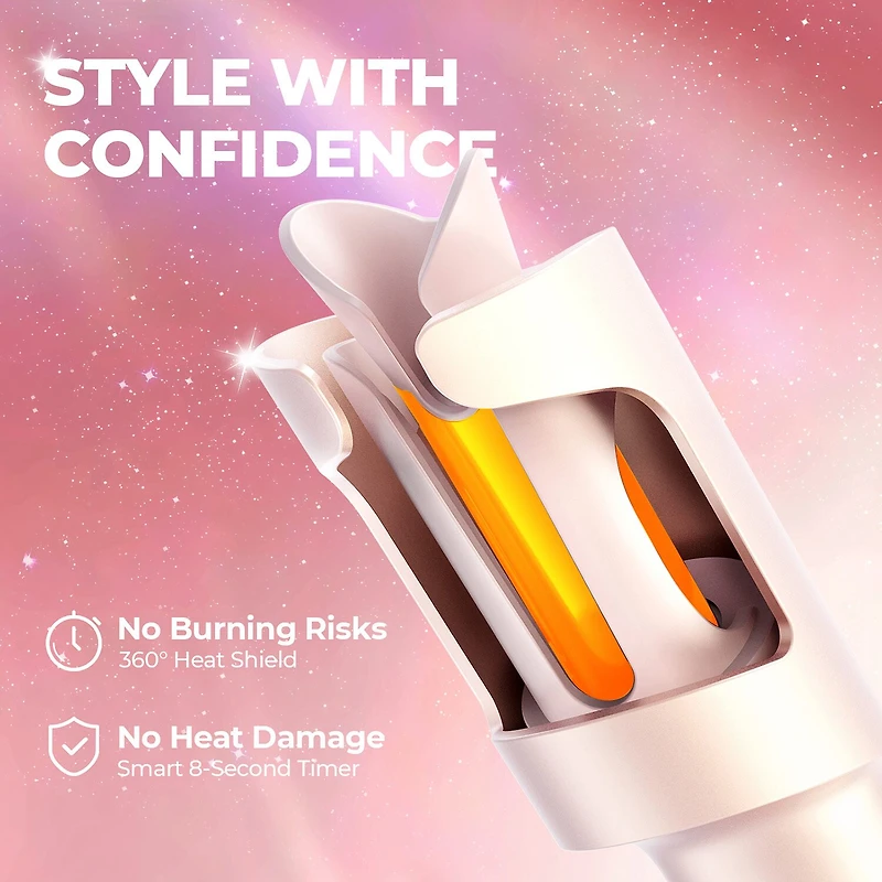 TYMO Curlgo 1" One-Click Cordless Auto Curling Iron