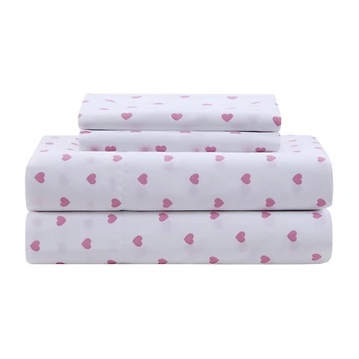 INK+IVY Kids Girl Pink Heart Sheet Set