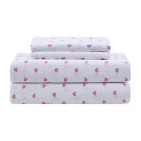 INK+IVY Kids Girl Pink Heart Sheet Set