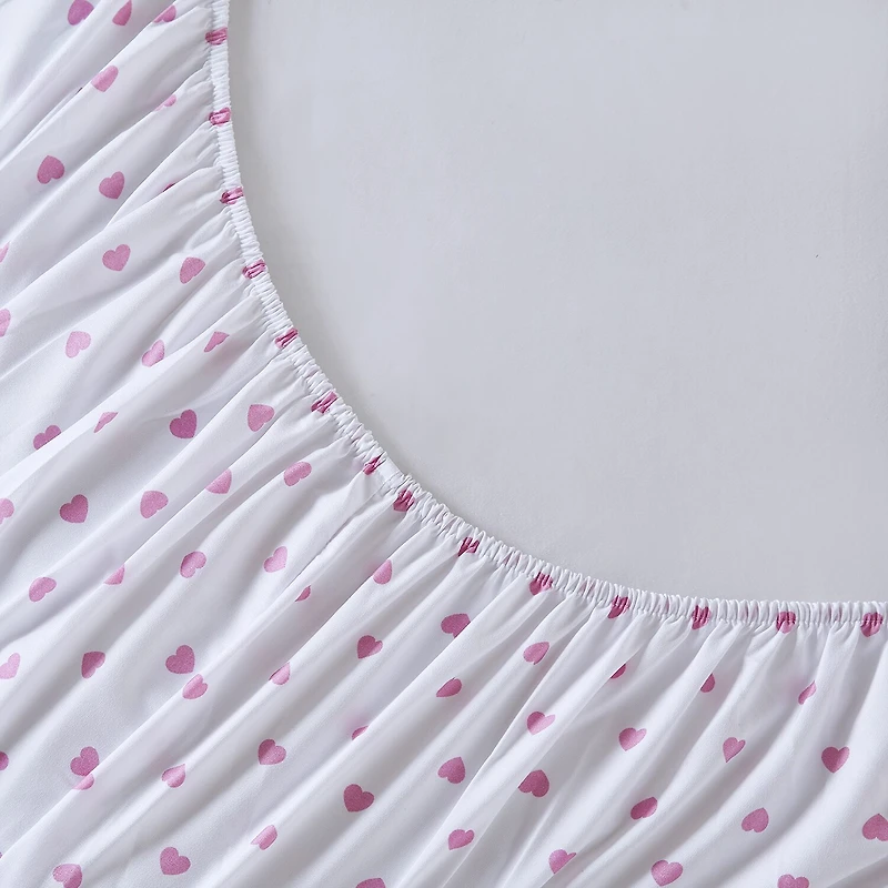 INK+IVY Kids Girl Pink Heart Sheet Set