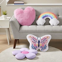 INK+IVY Kids Purple Flower Throw Pillow