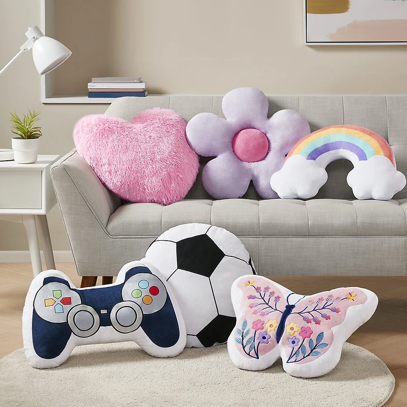 INK+IVY Kids Soccer Ball Round Throw Pillow