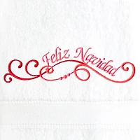 Linum Home Textiles Feliz Navidad Swirls 2-pc. Hand Towel