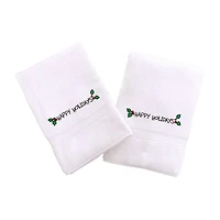 Linum Home Textiles Happy Holiday Ornamnt 2-pc. Hand Towel