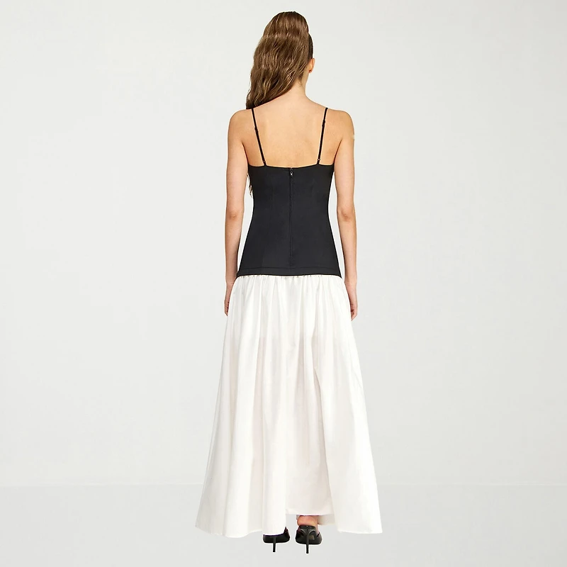 belle vie Womens Drop Waist Aline Maxi Dress