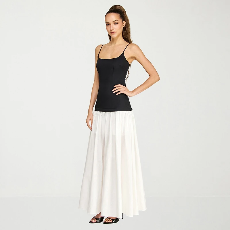 belle vie Womens Drop Waist Aline Maxi Dress