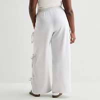Forever 21 Womens Juniors Plus Wide Leg Mid Rise Pull-On Pant