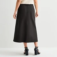 Liz Claiborne Womens Midi A-Line Skirt