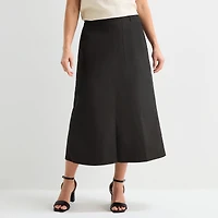 Liz Claiborne Womens Midi A-Line Skirt