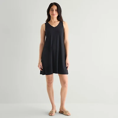 St. John's Bay Womens Sleeveless A-Line Dress