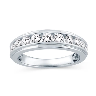 Womens 2MM 1 CT. T.W. Natural White Diamond 14K Gold Wedding Band