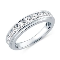 Womens 2MM 1 CT. T.W. Natural White Diamond 14K Gold Wedding Band