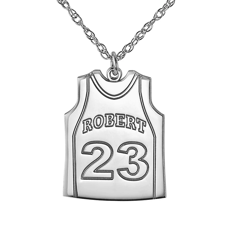 Personalized Womens Sterling Silver 18 Inch Pendant Necklace