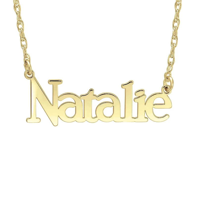 Personalized Womens Sterling Silver Pendant Necklace