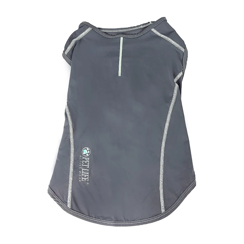 Pet Life ® Active 'Racerbark' 4-Way Stretch Performance Dog Tank Top T-Shirt