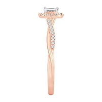 Womens CT. T.W. Natural White Diamond 10K Gold Engagement Ring