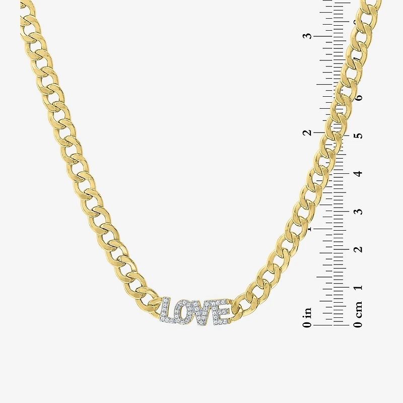 Diamond Addiction (G-H / I1-I2) Womens 1/10 CT. T.W. Lab Grown White Diamond 14K Gold Over Silver Sterling Silver 18 Inch Pendant Necklace
