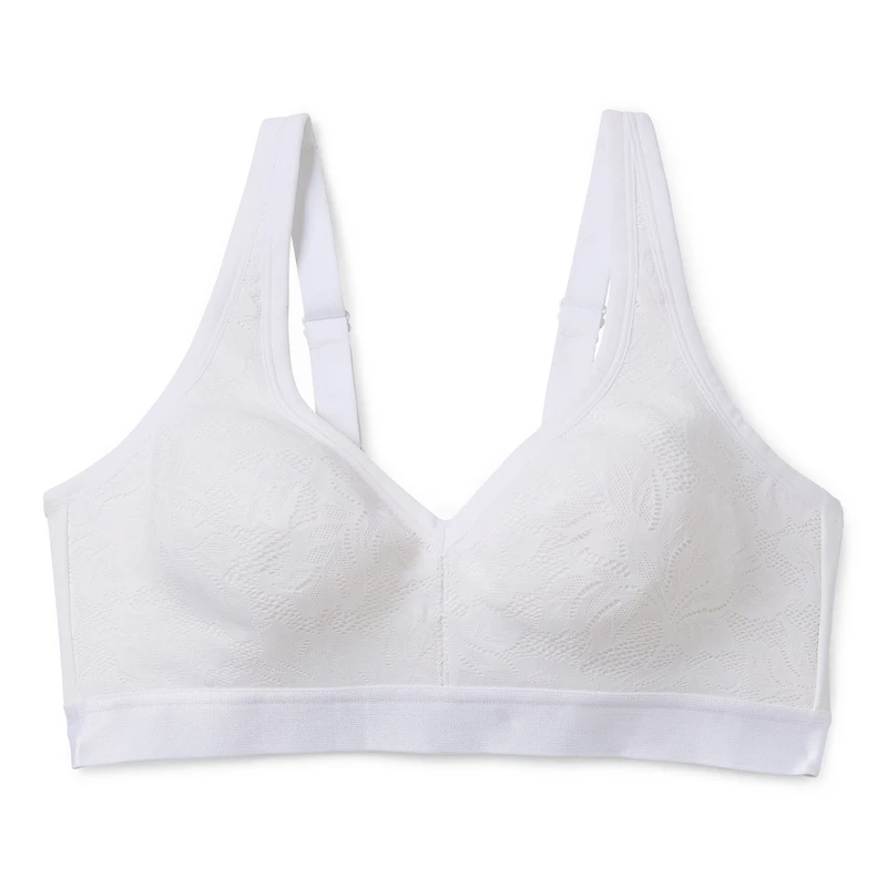 Ambrielle Cotton Unlined Wirefree Lace Bra