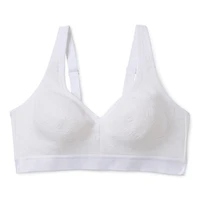 Ambrielle Cotton Unlined Wirefree Lace Bra