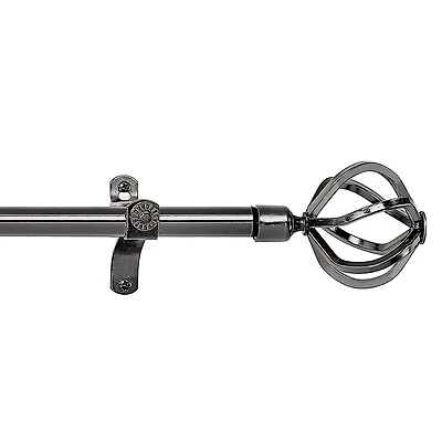 Metallo ¾in Adjustable Curtain Rod with Carrera Finial