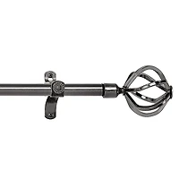 Metallo ¾in Adjustable Curtain Rod with Carrera Finial