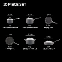 Circulon Radiance Hard Anodized 10-Pc Cookware Set