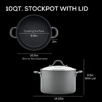Circulon Radiance Hard Anodized 10-qt. Wide Stockpot