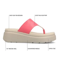 Journee Collection Womens Carah Wedge Sandals