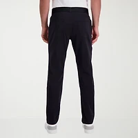 Haggar The Active Series City Flex 5 Pocket Cotton Traveler Mens Comfort Waistband Straight Fit Flat Front Pant