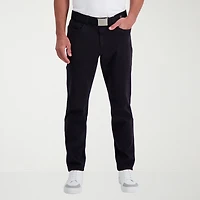 Haggar The Active Series City Flex 5 Pocket Cotton Traveler Mens Comfort Waistband Straight Fit Flat Front Pant