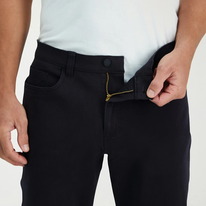 Haggar The Active Series City Flex 5 Pocket Cotton Traveler Mens Comfort Waistband Straight Fit Flat Front Pant