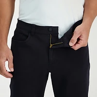 Haggar The Active Series City Flex 5 Pocket Cotton Traveler Mens Comfort Waistband Straight Fit Flat Front Pant