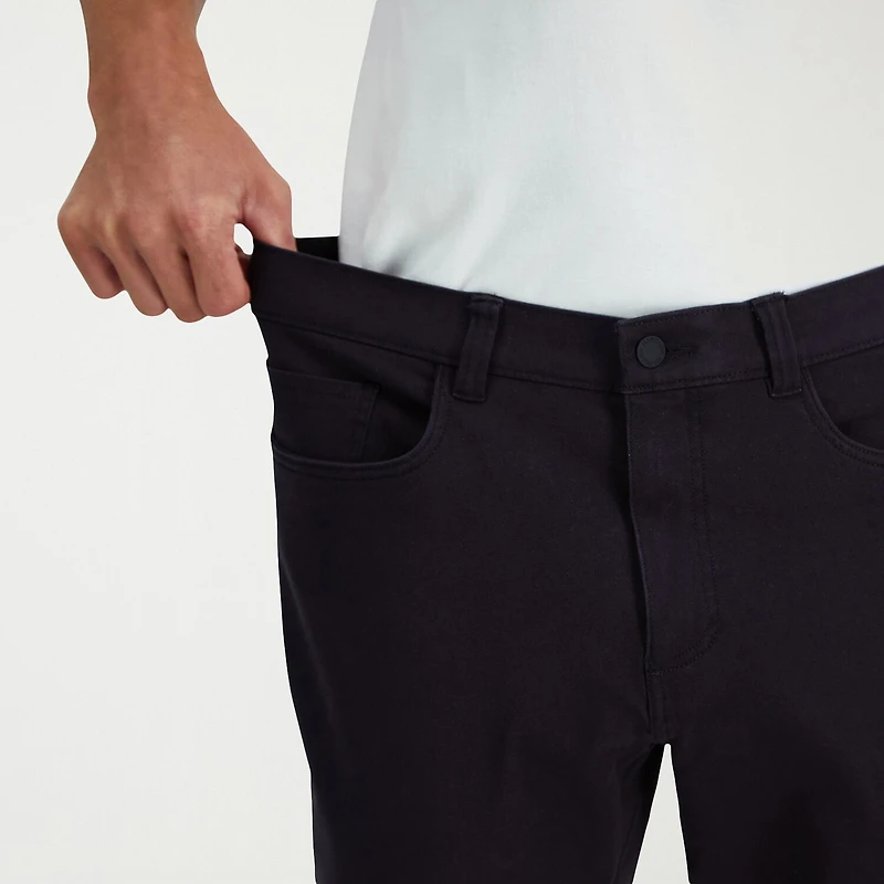 Haggar The Active Series City Flex 5 Pocket Cotton Traveler Mens Comfort Waistband Straight Fit Flat Front Pant