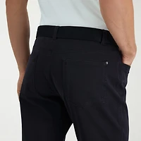 Haggar The Active Series City Flex 5 Pocket Cotton Traveler Mens Comfort Waistband Straight Fit Flat Front Pant