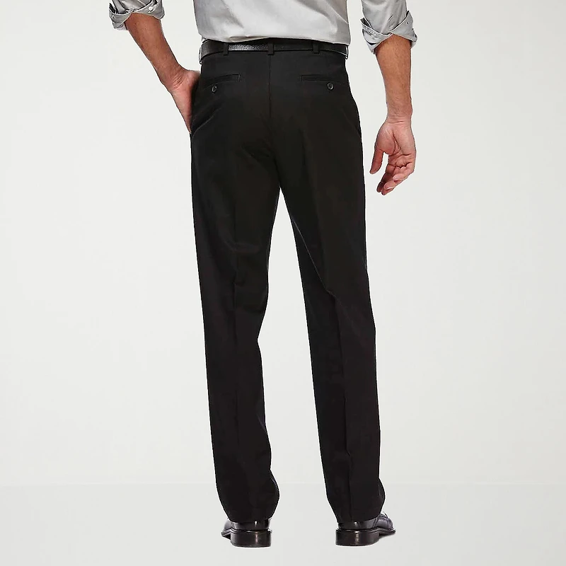 Haggar Premium No Iron Khaki Mens Classic Fit Flat Front Pant