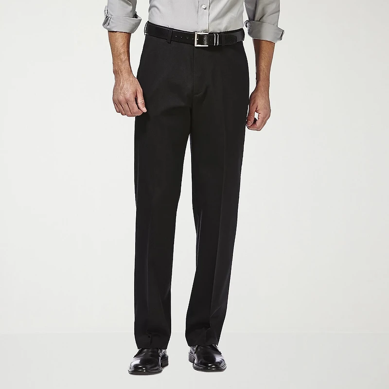Haggar Premium No Iron Khaki Mens Classic Fit Flat Front Pant