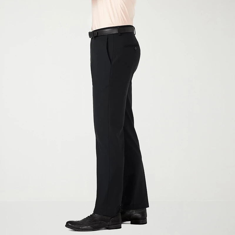 Haggar JMH Premium Stretch Mens COMFORT WAISTBAND Slim Fit Dress Flat Front Pant