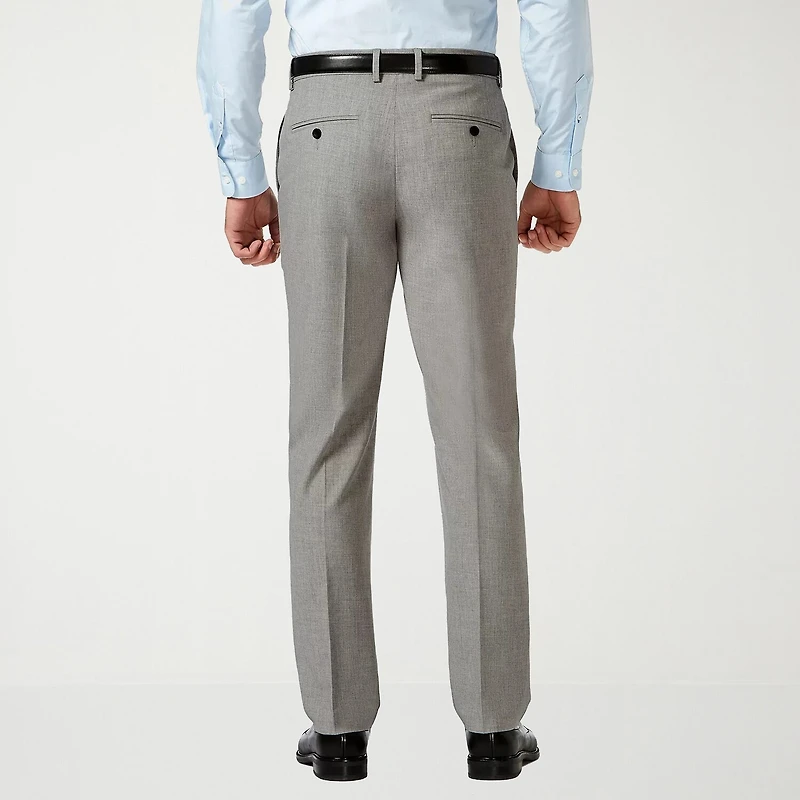 Haggar JMH Premium Stretch Mens Comfort Waistband Slim Fit Dress Flat Front Pant