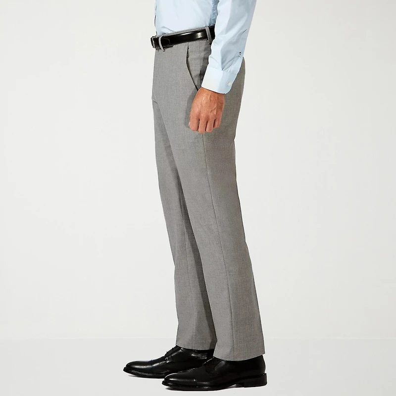 Haggar JMH Premium Stretch Mens Comfort Waistband Slim Fit Dress Flat Front Pant