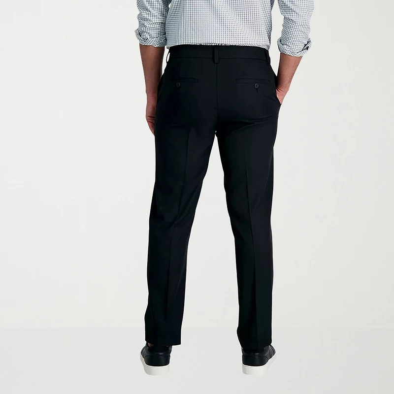 Haggar Cool 18 Pro Mens Comfort Waistband Slim Fit Flat Front Pant