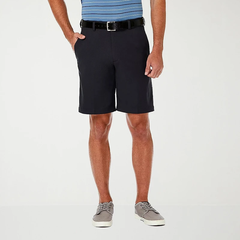 Haggar Cool 18 Pro Mens 9 1/2" Stretch Fabric Moisture Wicking Quick Dry Chino Short