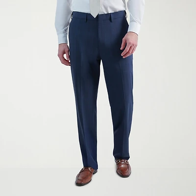 Haggar JMH Prince Of Wales Mens Stretch Fabric Classic Fit Plaid Flat Front Suit Pant