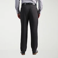 Haggar Smart Wash With Repreve Houndstooth Mens Stretch Fabric Classic Fit Flat Front Suit Pant